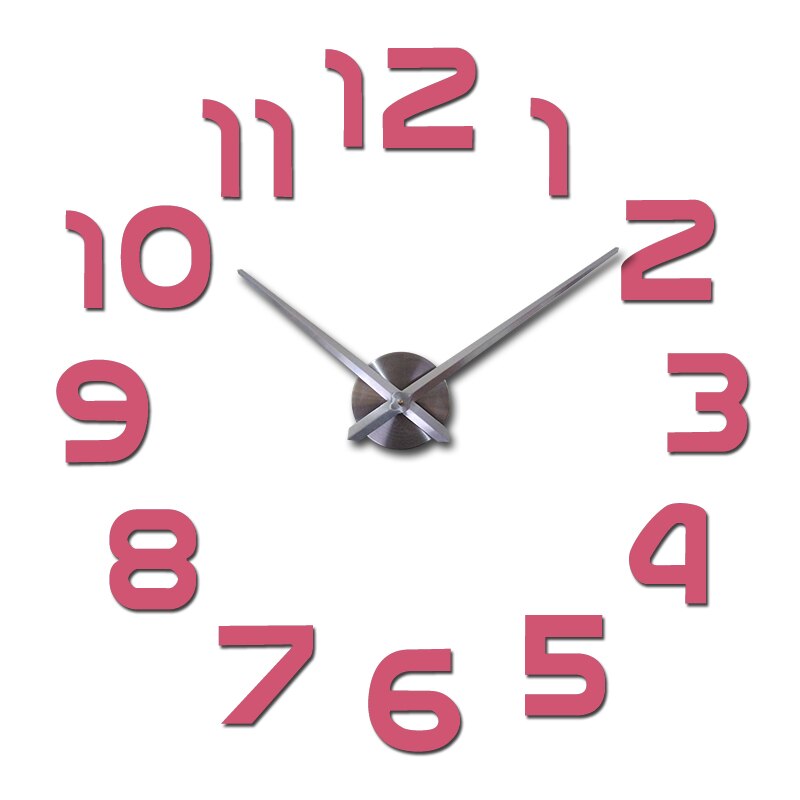 Grande orologio da parete in acrilico 3D Modern Time Display - Aggiunge un design e profondità al tuo spazio Uomo - Rosa - acrilico aggiunge design display home & garden modern orologio orologio parete wall clocks - Concept Palermo