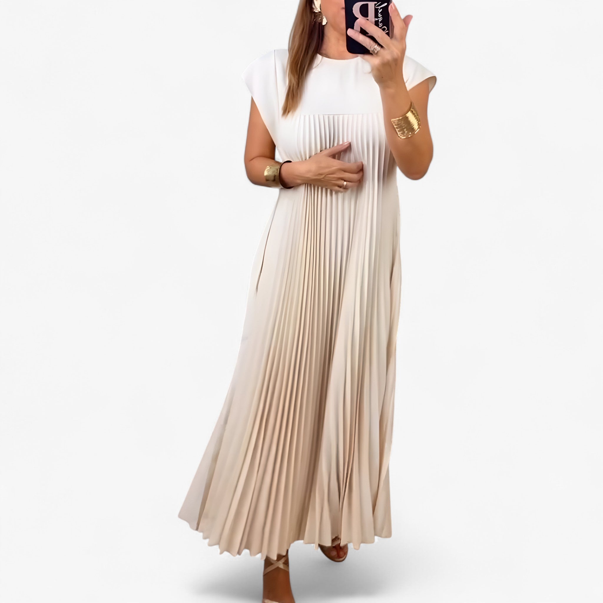 Vestito Senza Maniche con Pieghe Donna - - donna dresses maniche pieghe vestito vestito maniche - Concept Palermo