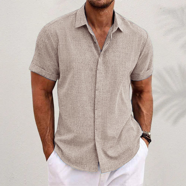 Camicia Lino Uomo Maniche Corte - Stile Estivo e Traspirante