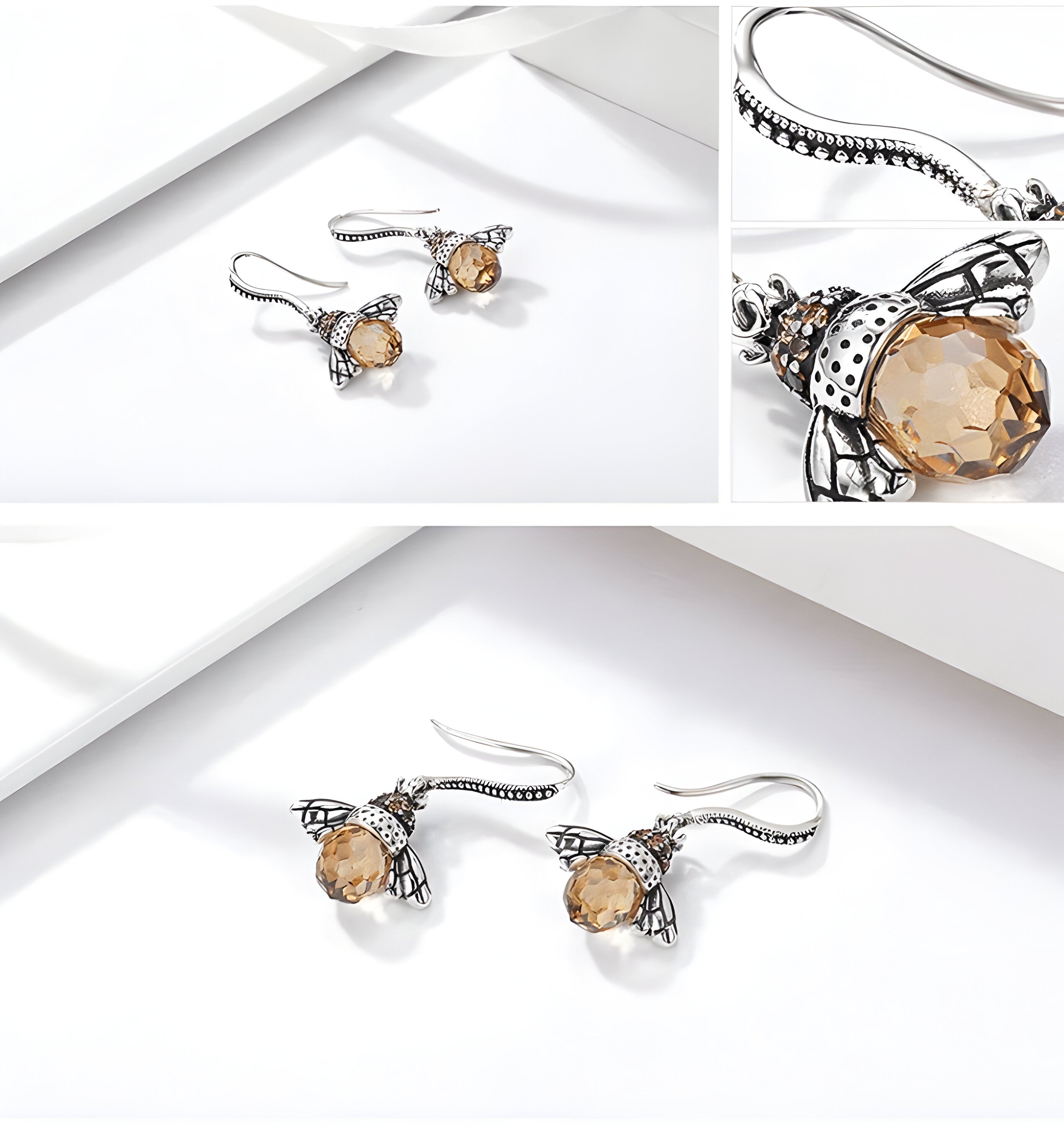 Orecchini a goccia di cristallo bee Donna - - cristallo donna Earrings Earrings for Women Girls goccia jewelry New Fashion Earrings orecchini orecchini goccia womens earring - Concept Palermo