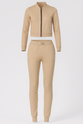 Conjunto deportivo para mujer para tiempo libre con chaqueta con cremallera y pantalones jogger
