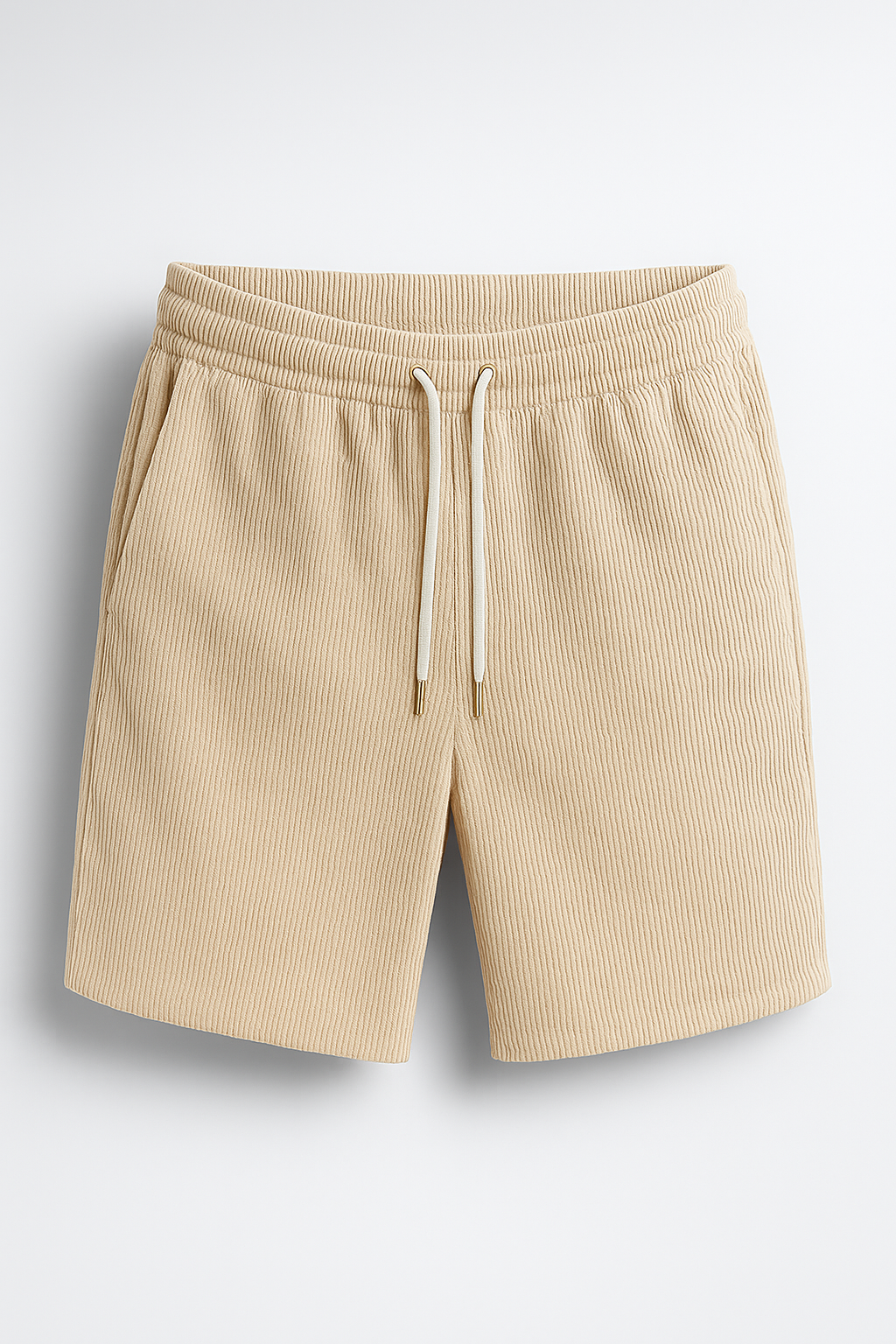 Pantaloncini casual in velluto con coulisse Pelle Uomo - Beige - casual coulisse milanie | pantaloncini casual in velluto con coulisse - €25 pantaloncini pantaloncini casual pelle short Summer shorts uomo velluto - Concept Palermo