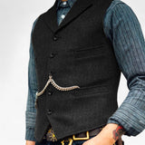 Business gilet in messing - tijdloze elegantie, wollen, voor heren