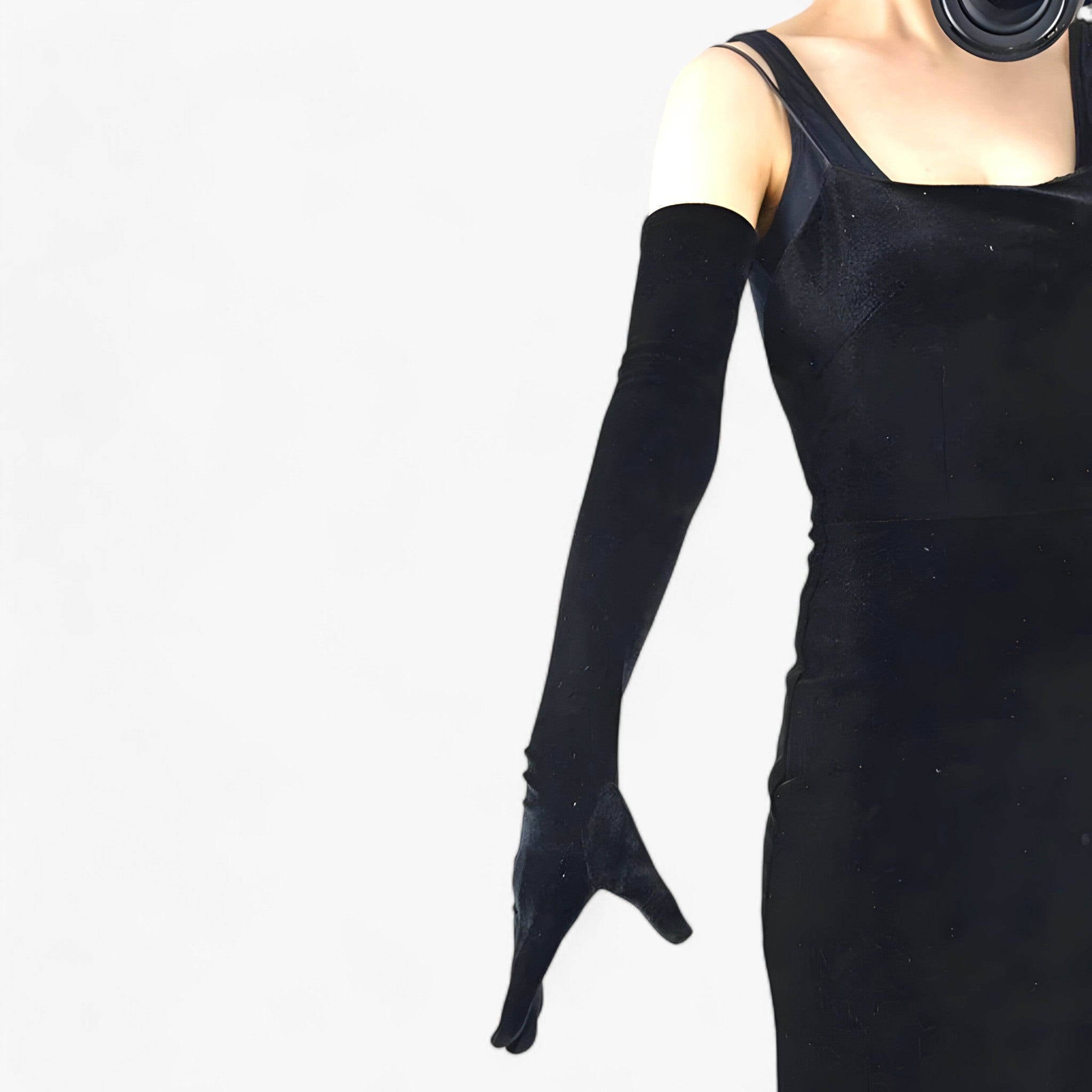 Guanti di velluto da donna - stile retrò e calore - Nero 53CM Taglia unica - calore donna gloves & mittens guanti guanti velluto retr stile velluto - Concept Palermo