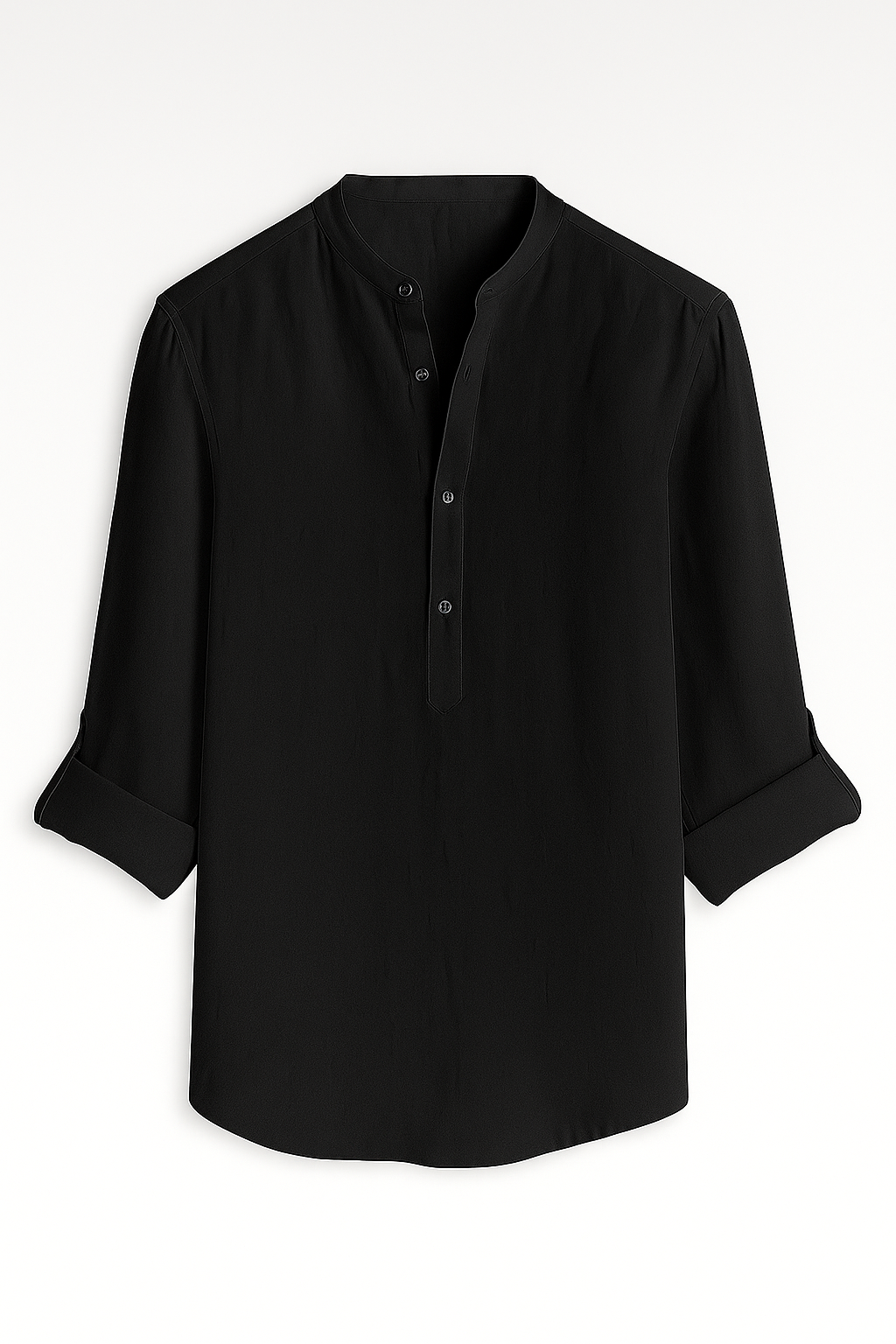 Camicia Uomo Leggera in Lino, Traspirante, Manica Lunga - Nero - camicia camicia leggera leggera lino men men's top clothes Shirts uomo - Concept Palermo