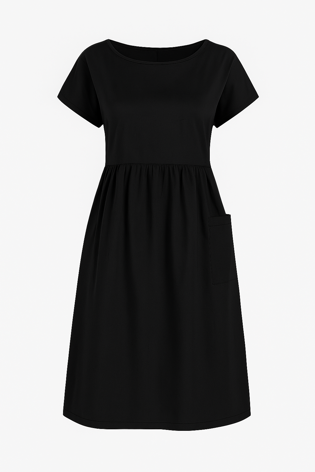 Vestito Estivo Donna Casual con Tasche, Abito Lungo Morbido in Cotone per Spiaggia - Nero - casual cute summer dress donna Dresses estivo female dress tasche vestito vestito estivo - Concept Palermo