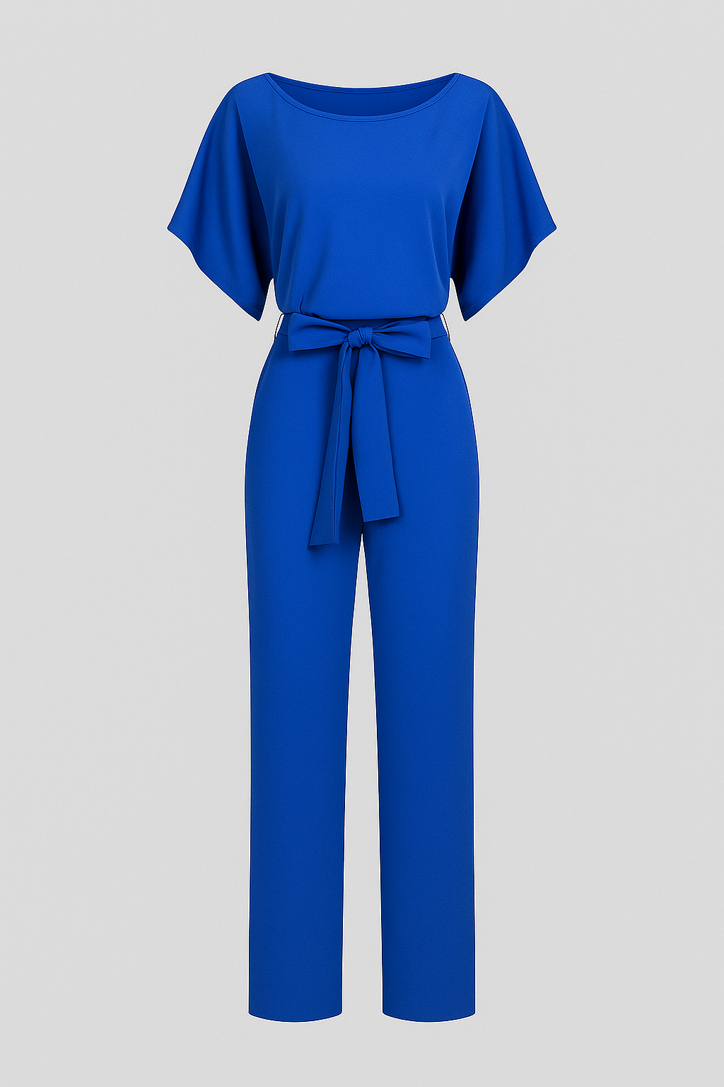 Tuta da donna con pantalone aderente e maniche fluide - Blu - aderente donna fluide maniche one-pieces pantalone simple-and-stylish-jumpsuit-ai tuta tuta donna - Concept Palermo