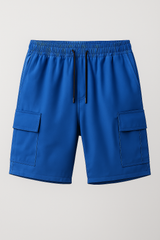 Heren cargoshorts met zijzak Leer