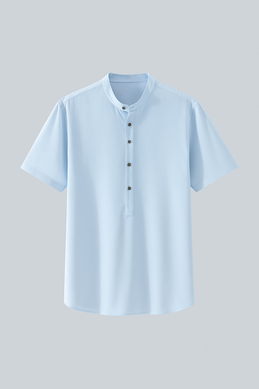 Camicia in lino leggera da uomo a maniche corte - Azzurro chiaro - camicia camicia lino corte leggera lino maniche men's top clothes Shirts Shirts heren Shirts men uomo - Concept Palermo