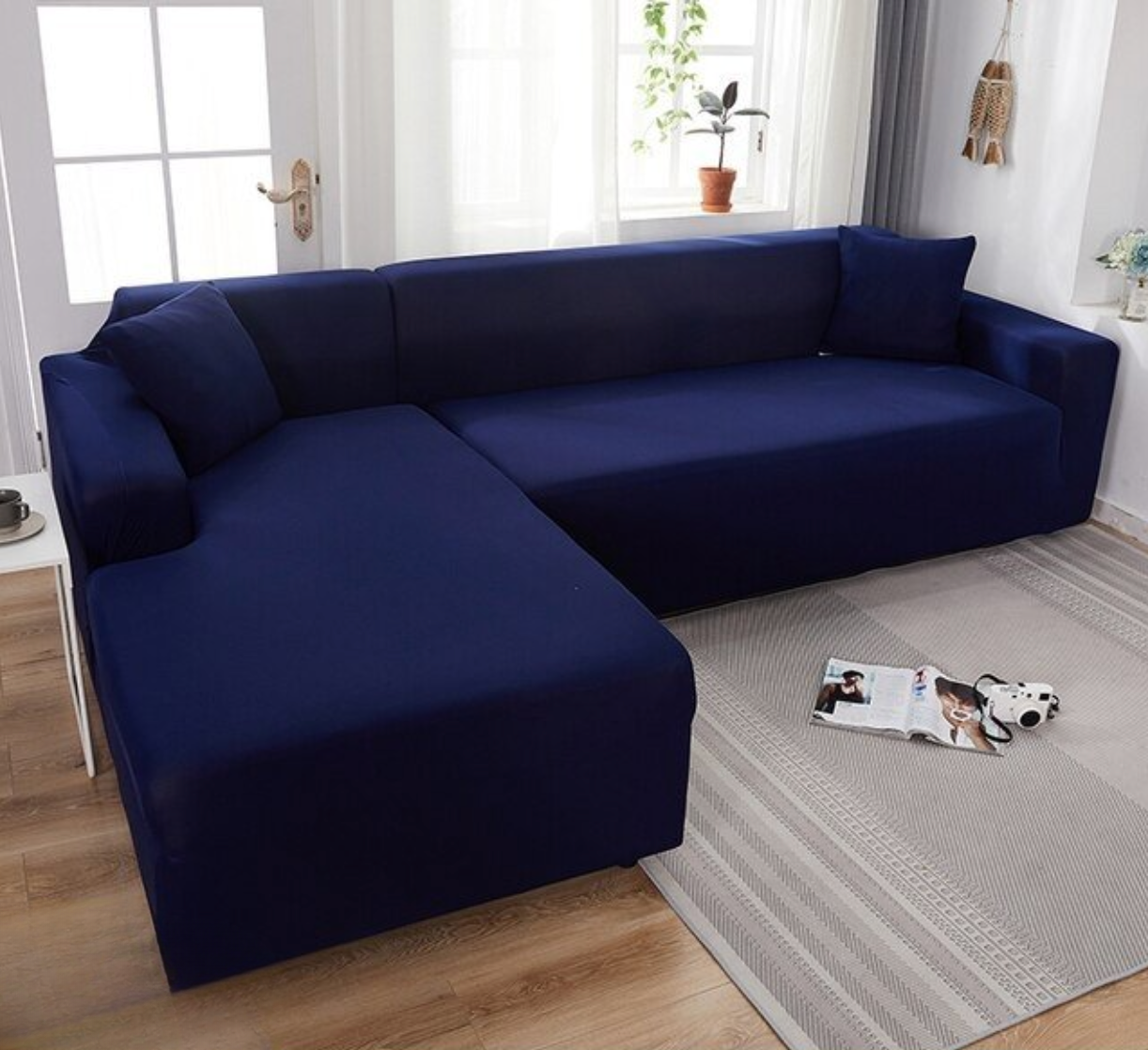 Copridivano Elastico SofCove Idrorepellente Lavabile per Divani 2, 3 o 4 Posti - Blu navy - copridivano cover durata elastic band elastico home & garden idrorepellente lavabile prolunga Sofa Sofa cover sofcove Washable cover - Concept Palermo