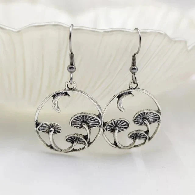Orecchini Donna Fungo Gotico Boho in Argento Sterling con Perline Rosse - C - bohémien donna EARRINGS Earrings for Women Girls forma fungo gotico jewelry New Fashion Earrings orecchini orecchini forma - Concept Palermo