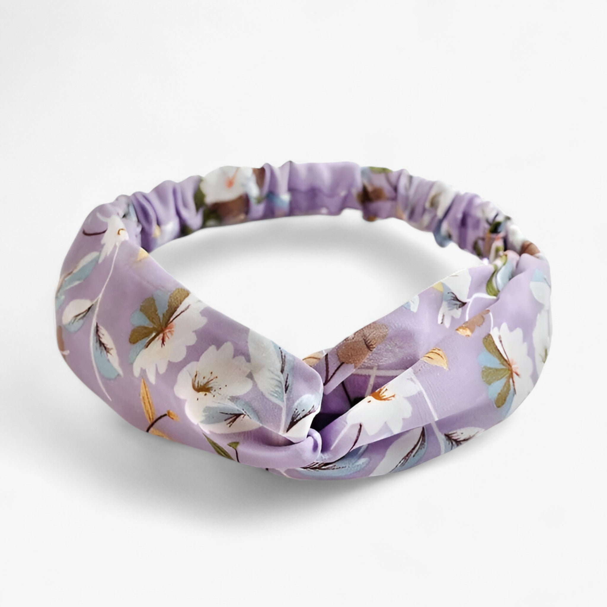 Bandana Fascia Capelli Donna Stampa Bohemien Vintage Floreale Multicolore - Viola - bandana bohemien fascia fascia con stampa bohemien bandana vintage - € fascia stampa headband stampa vintage - Concept Palermo