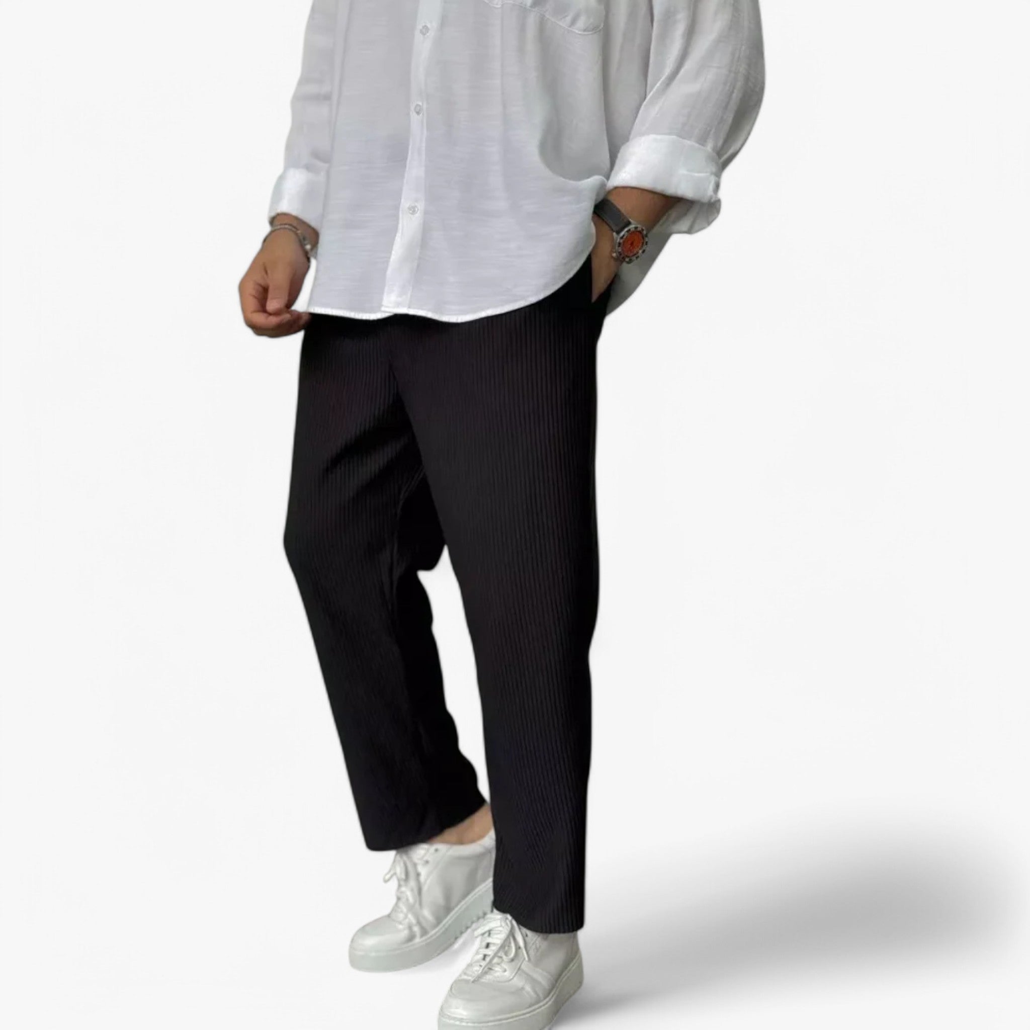 Pantaloni da uomo di lusso morbidi - Nero - morbidi pantaloni pantaloni uomo pants pants for men uomo - Concept Palermo