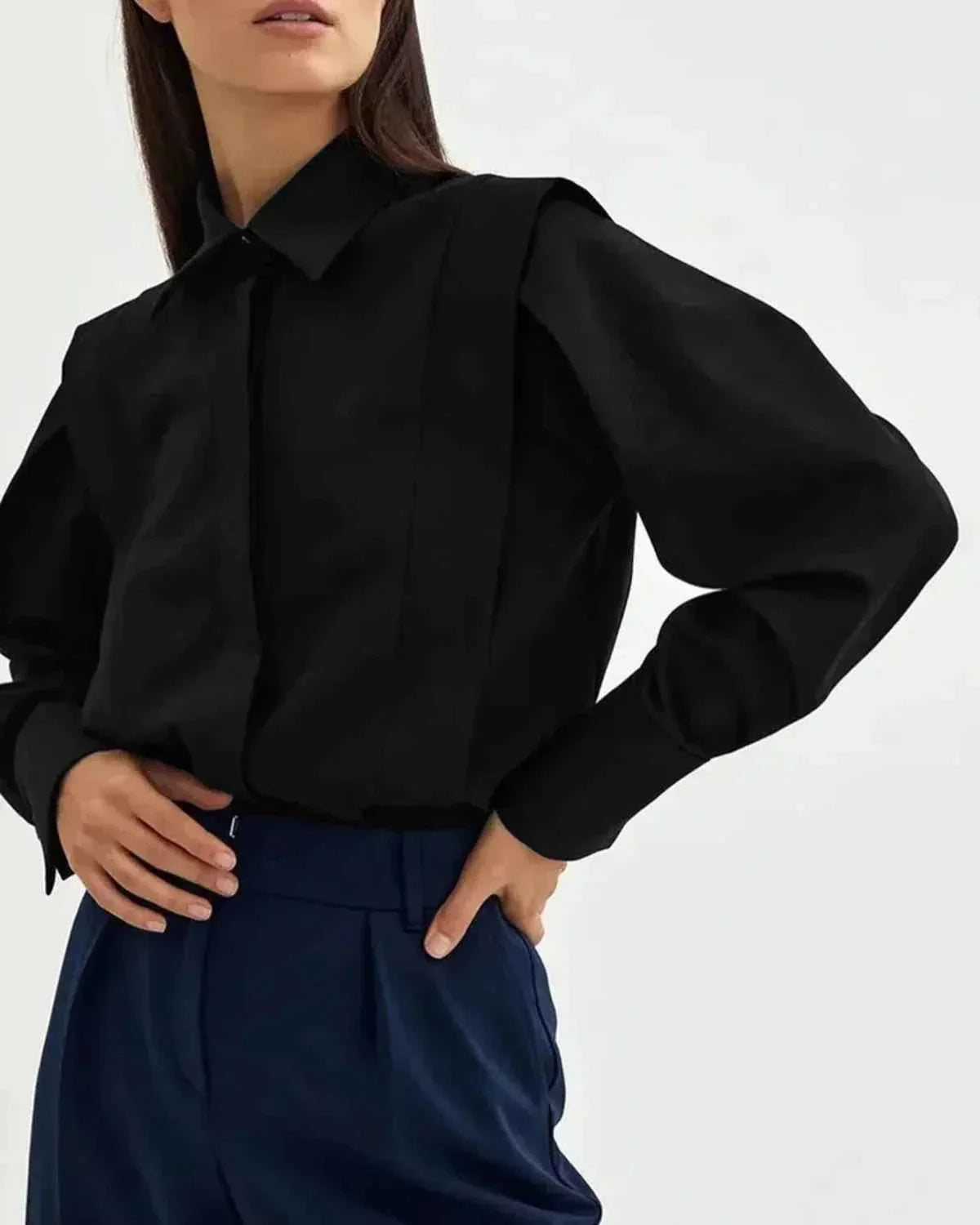 Camicia squadrata da donna a bottoni multipli colori vari