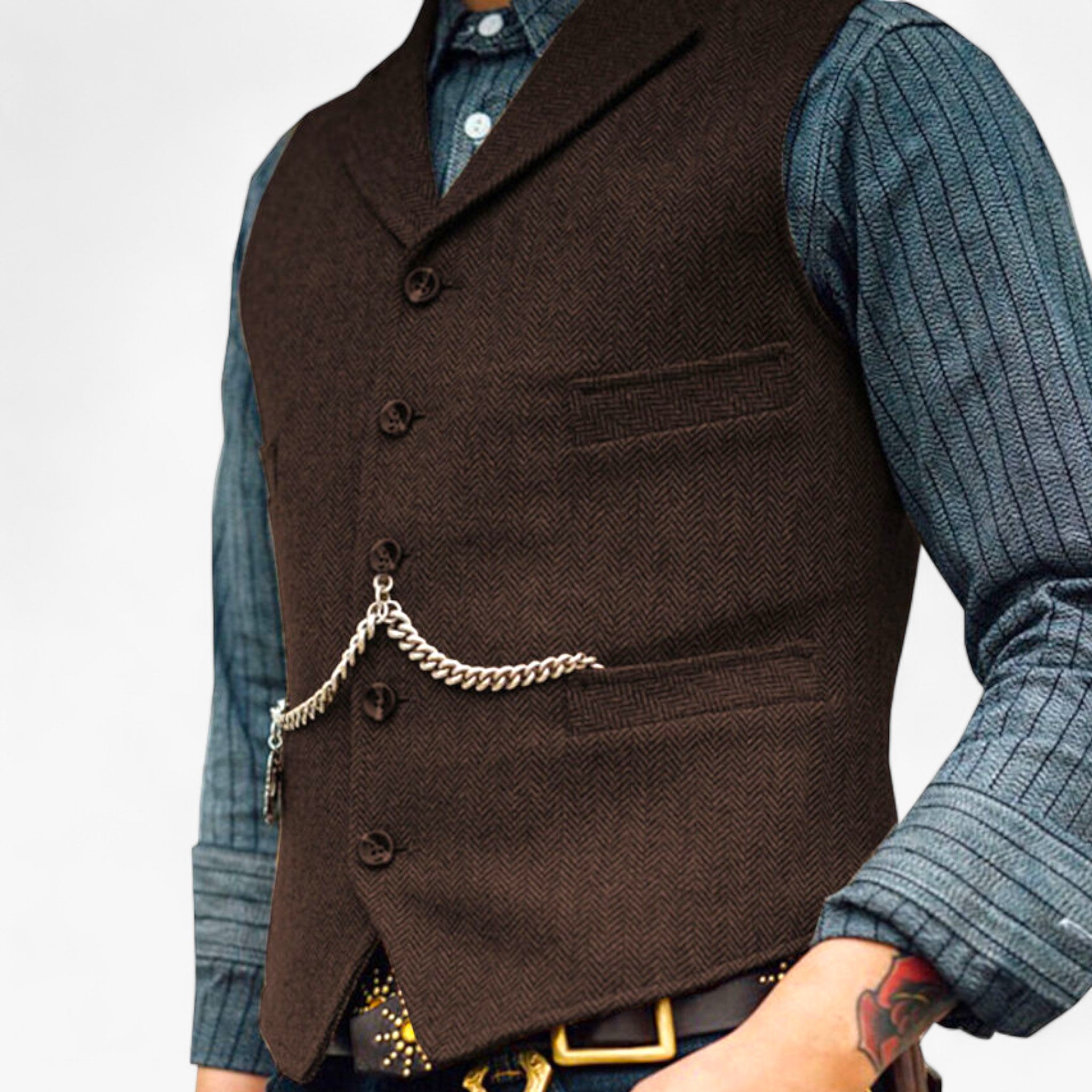 Gilet business in ottone - Eleganza senza tempo Lana Uomo - - business eleganza gilet gilet business lana men's coats & jackets ottone tempo - Concept Palermo