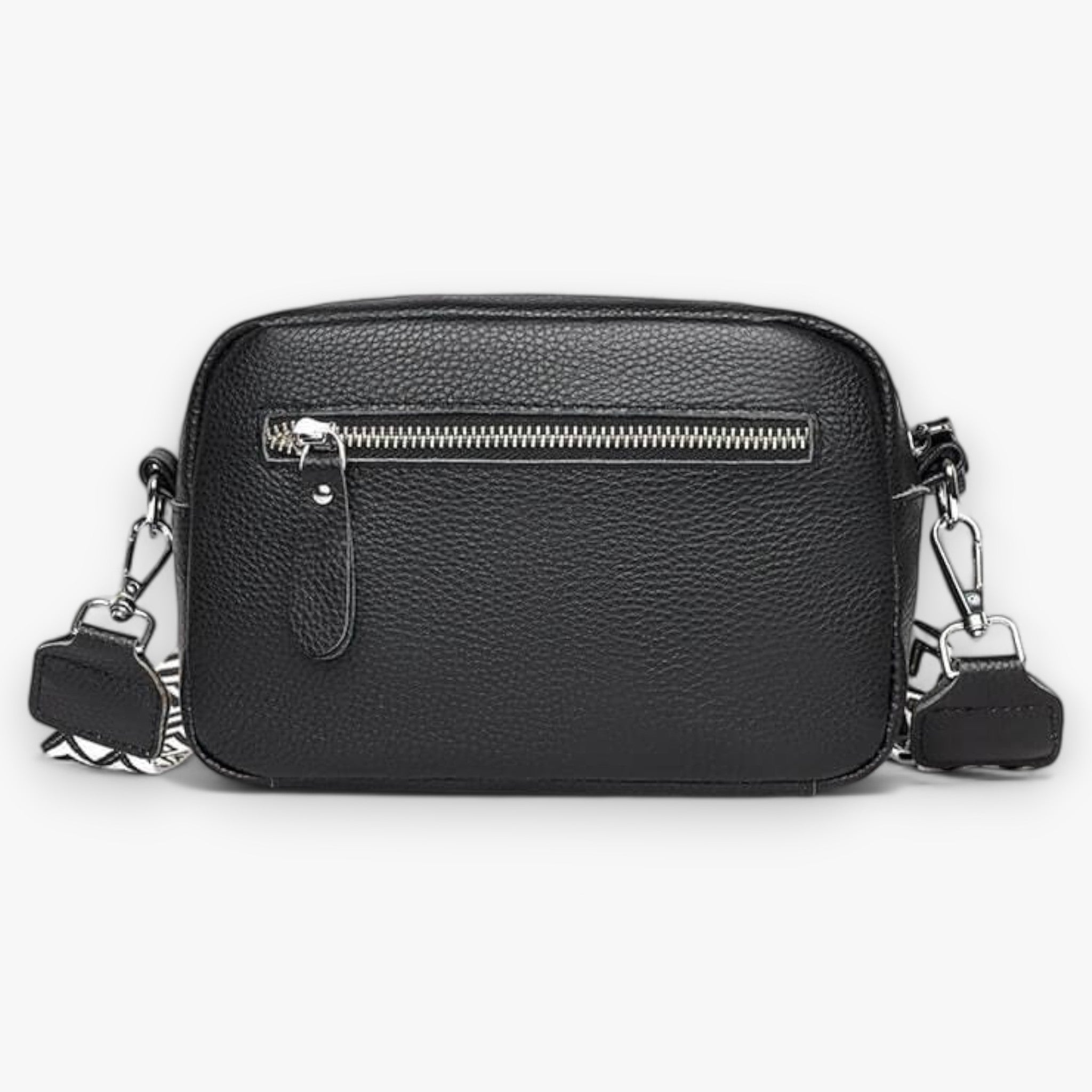Borsa Crossbody Bag™ da donna in vera pelle, tracolla regolabile, colore nero - - ac bags borsa crossbody donna Old (Google) old_google pelle - Concept Palermo