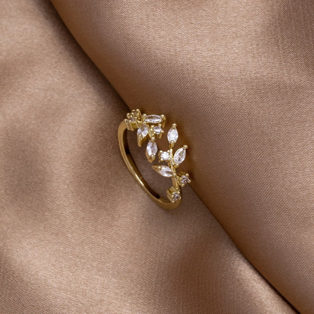 Anello con cristalli 18 carati - - anello anello cristalli carati cristalli HYPOALLERGENIC jewelry Ring ring for women - Concept Palermo