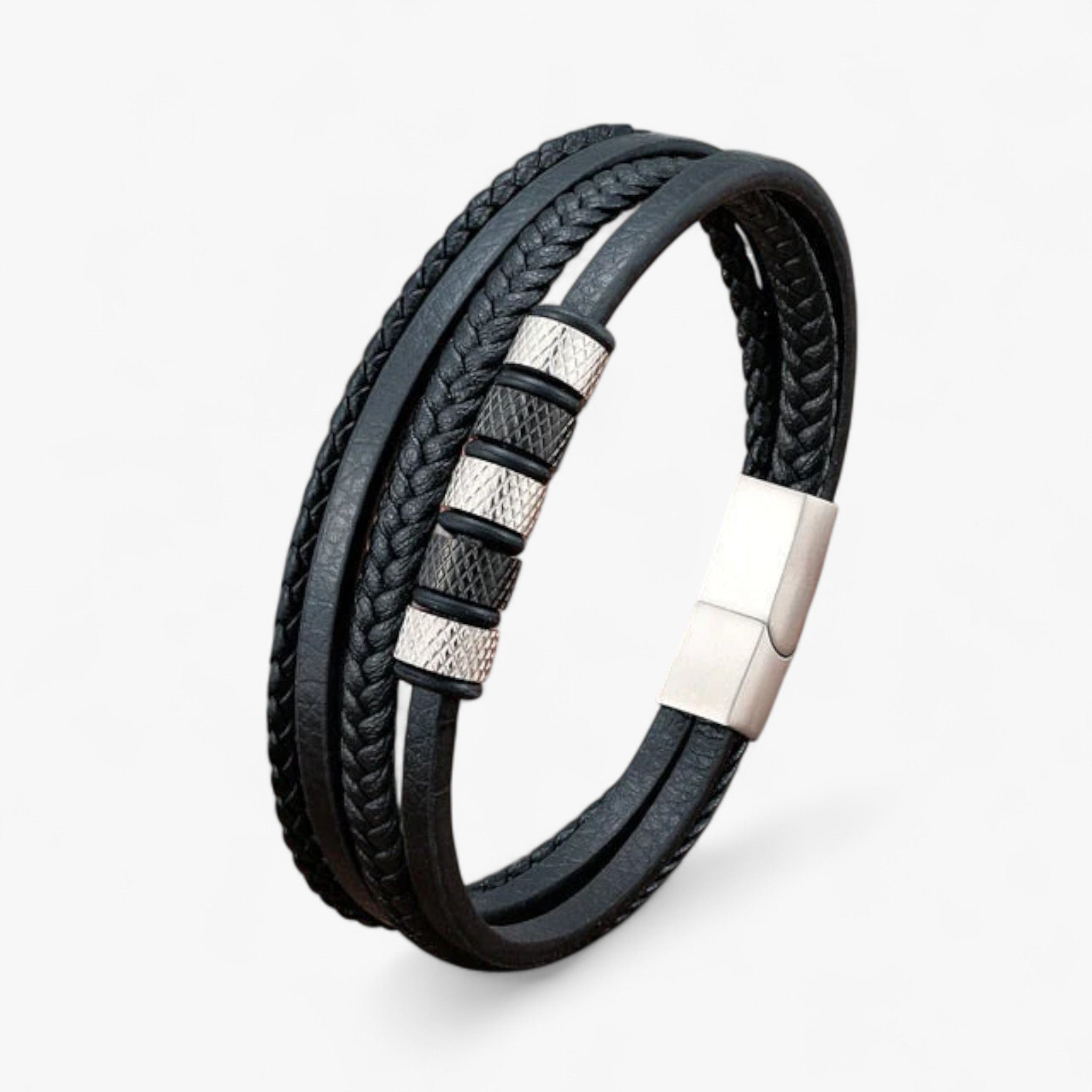 Bracciale multistrato intrecciato per uomo - - bracciale bracciale multistrato Bracelet bracelet for men intrecciato jewelry multistrato uomo - Concept Palermo