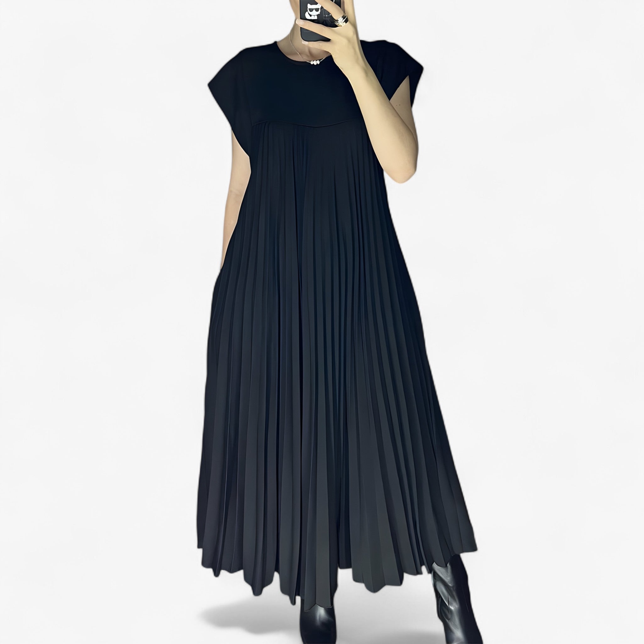 Vestito Senza Maniche con Pieghe Donna - - donna dresses maniche pieghe vestito vestito maniche - Concept Palermo