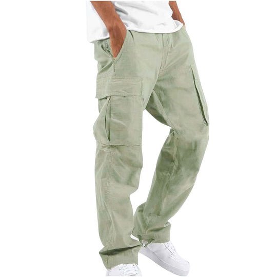 Pantaloni Cargo Daan Uomo - Resistenti, Tasche Multiple, Vestibilità Comoda - Verde chiaro - cargo daan pantaloni pantaloni cargo pants uomo - Concept Palermo
