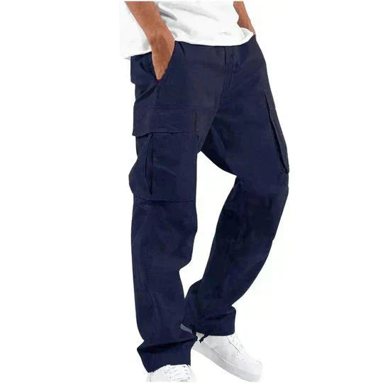 Pantaloni Cargo Daan Uomo - Resistenti, Tasche Multiple, Vestibilità Comoda - Blu scuro - cargo daan pantaloni pantaloni cargo pants uomo - Concept Palermo