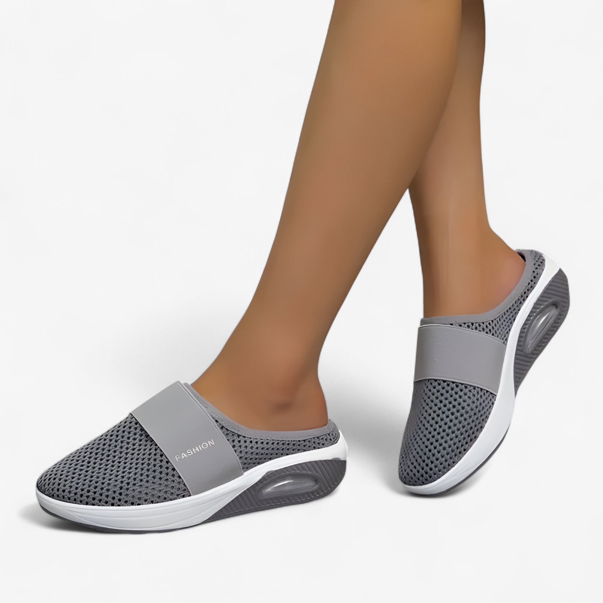 Scarpe Uomo Traspiranti e Comode per Camminata Sportiva Grigie in Mesh - Grigio scuro - comode scarpe scarpe comode shoes shoes for women Shoes women traspiranti WOMENS SHOES - Concept Palermo