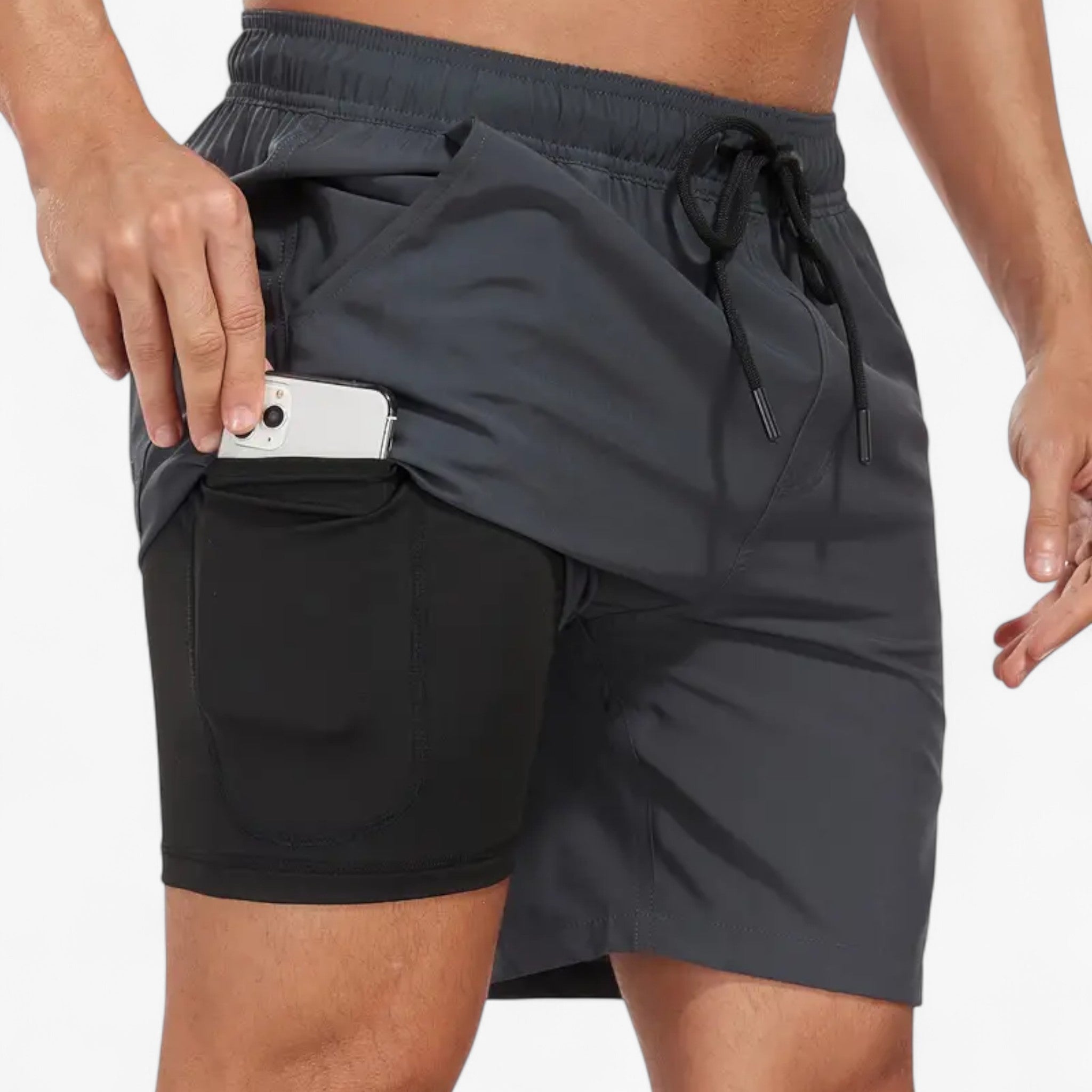 Costume da Bagno Speedy – Asciugatura Rapida e Comfort Uomo - Grigio Scuro - Abbigliamento estivo asciugatura bagno Casual Swim Shorts comfort costume costume bagno Costume da bagno Men's Swimwear rapida shorts speedy Spiaggia Summer Essentials Swimwear - Concept Palermo