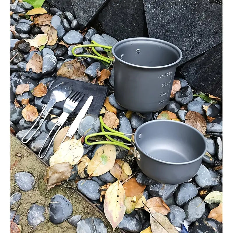 Set di pentole compatto per campeggio con posate Donna - - campeggio camping pots camping utensils compatto donna pentole pentole compatto posate set di pentole compatto per campeggio con posate - € - Concept Palermo