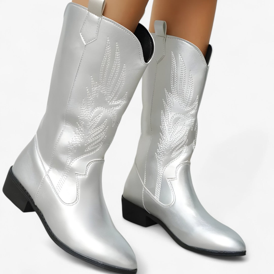 Stivali da Cowboy Metallizzati Argento Uomo - Scintillanti e alla Moda - - Accessoires cowboy Dames Laarzen metallizzati Schoenen shoes stivali stivali cowboy uomo - Concept Palermo