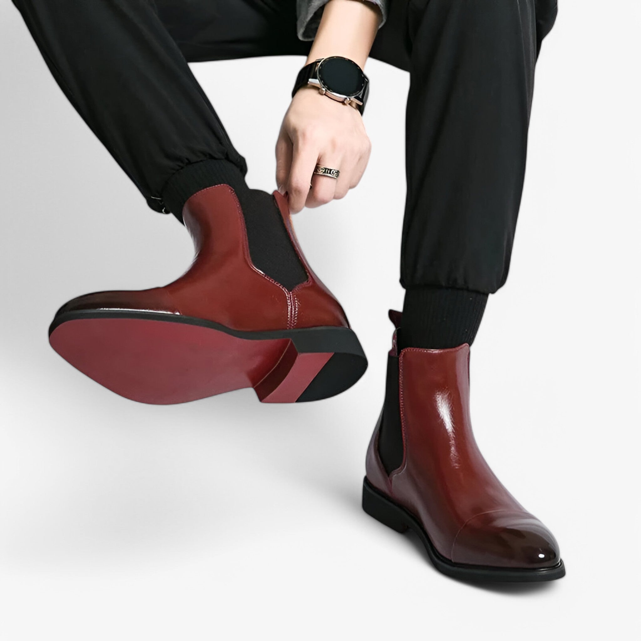 Stivali Chelsea Uomo Neri in Vera Pelle – Eleganti, Comodi, Disponibili Varie Taglie - - chelsea pelle schoenen shoes stivali stivali chelsea uomo vera - Concept Palermo