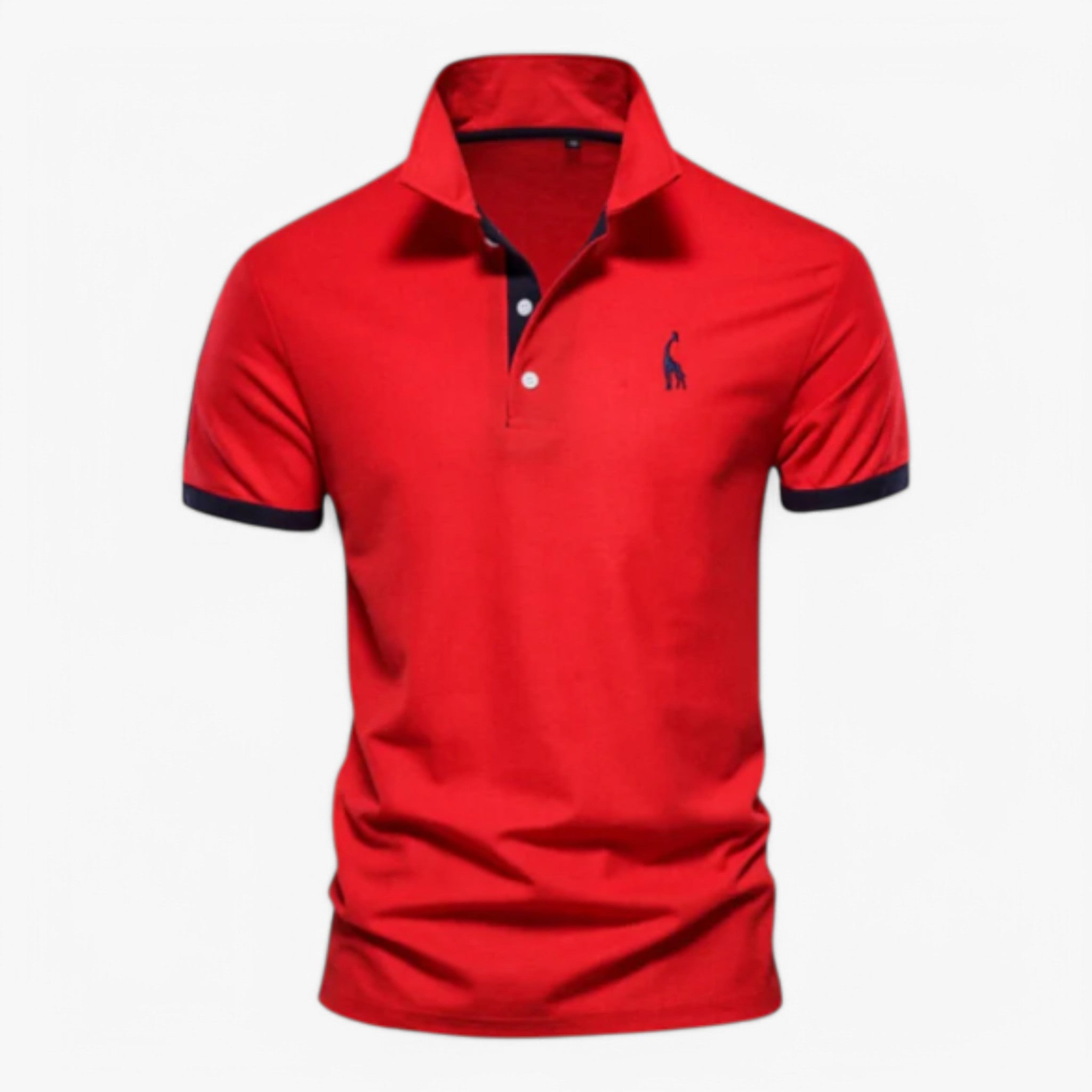 Polo Uomo Maniche Corte in Cotone Slim Fit - Vari Colori e Taglie - Rosso - corte maniche Men men's top men's top clothes polo polo uomo sale uomo - Concept Palermo