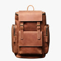 Mochila de piel con compartimento para portátil para hombre