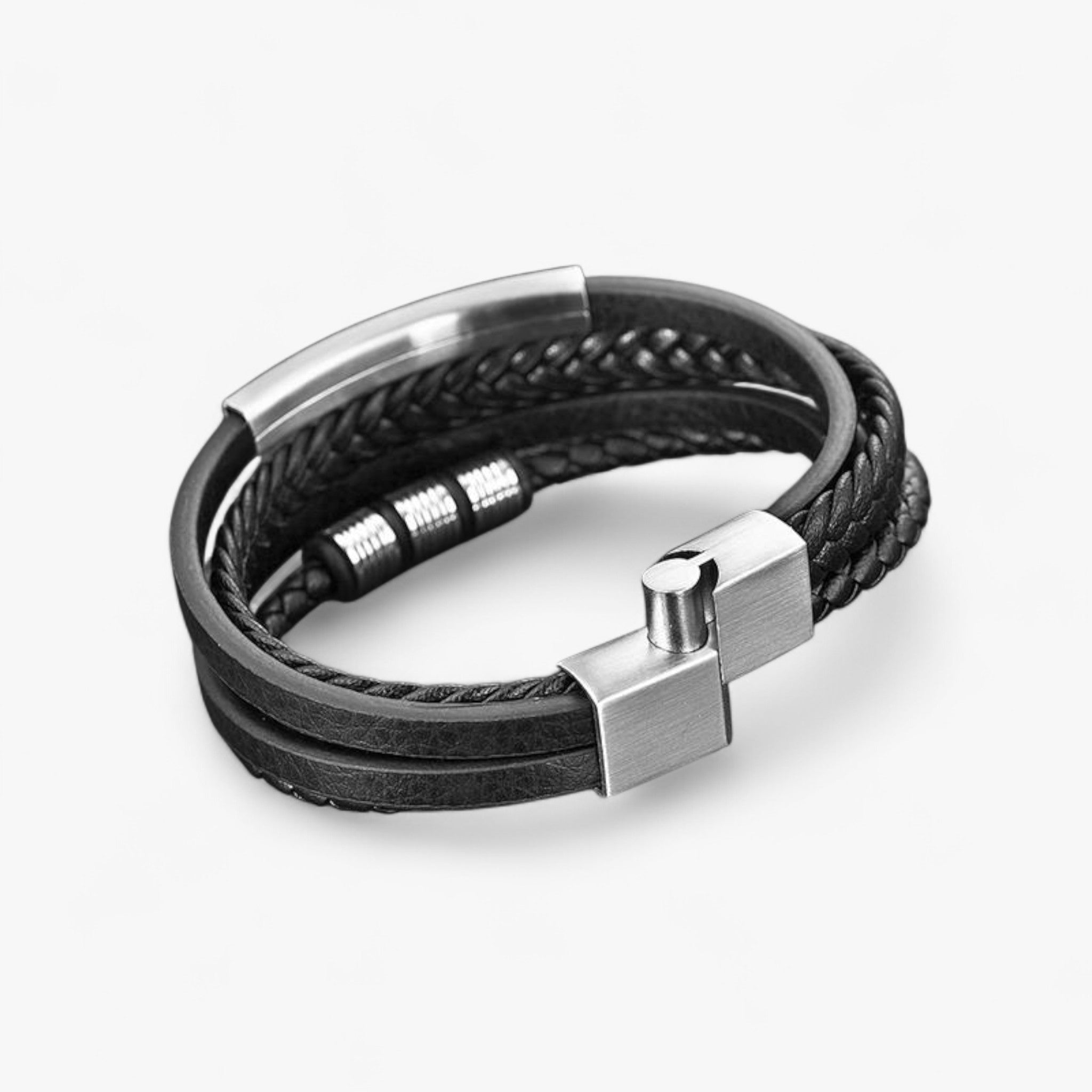 Bracciale multistrato intrecciato per uomo - - bracciale bracciale multistrato Bracelet bracelet for men intrecciato jewelry multistrato uomo - Concept Palermo