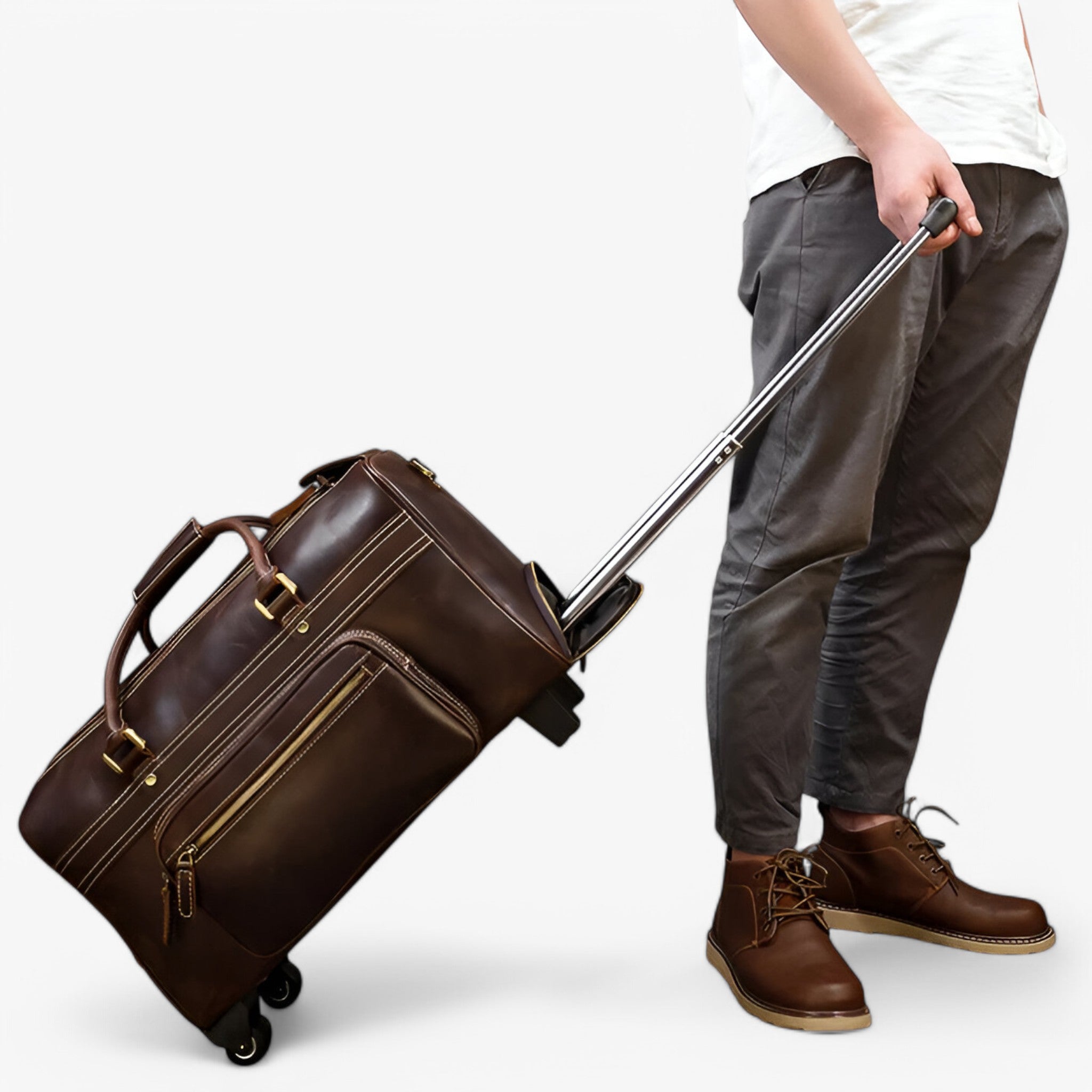 Trolley da Viaggio in Pelle - - accessoires bags pelle tassen trolley trolley viaggio viaggio - Concept Palermo