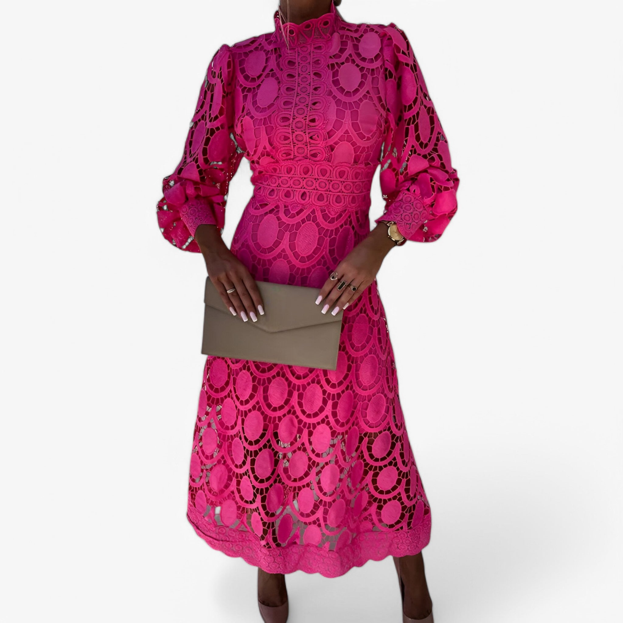 Abito Donna Lola in pizzo romantico - Rosa chiaro S - abbigliamento abito abito donna donna dress dresses lola pizzo romantico women - Concept Palermo