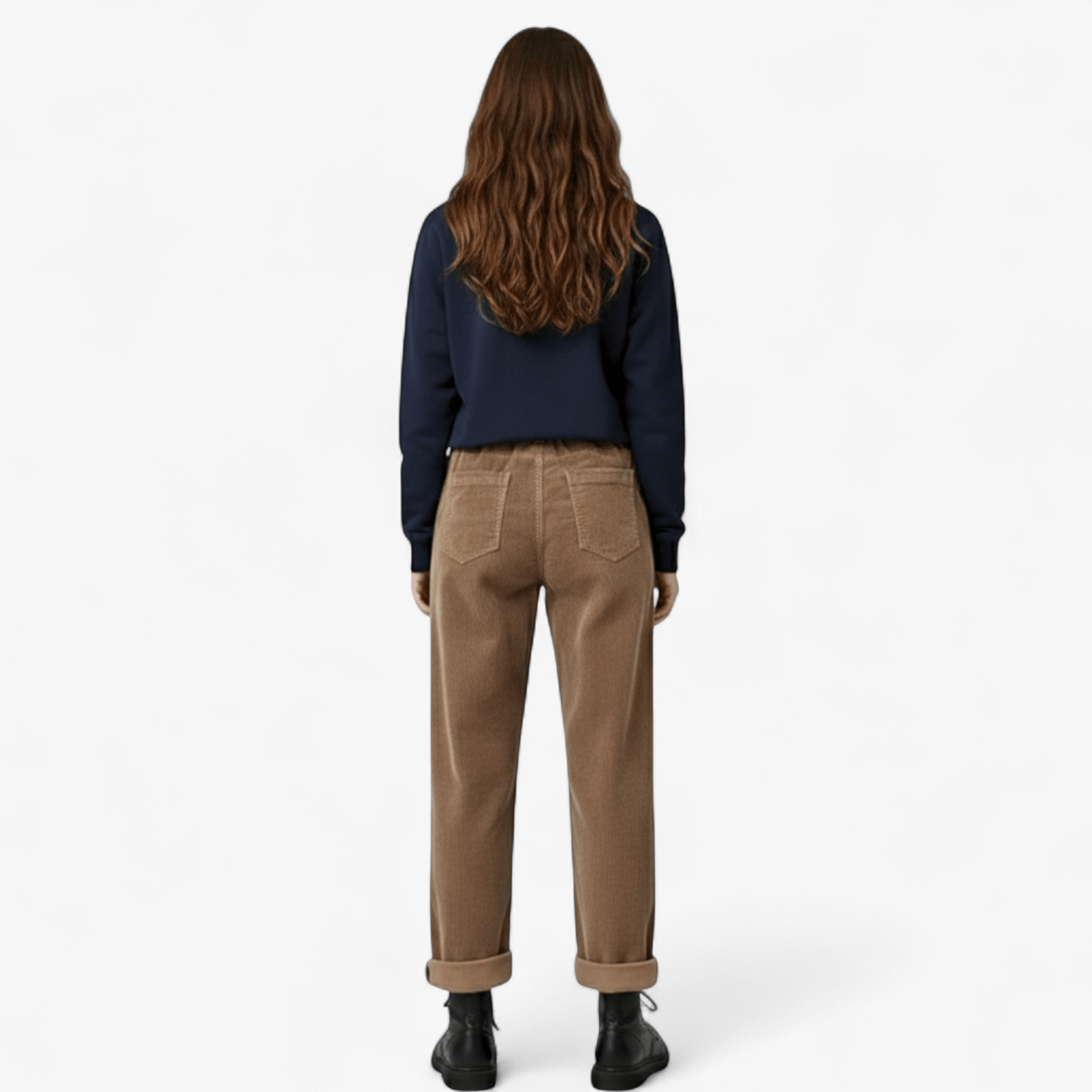 Pantaloni Donna Vintage Vita Alta - - abbigliamento casual alta donna pantaloni pantaloni alta vita pantaloni cinque tasche pantaloni donna pantaloni eleganti pantaloni in corda pants stile versatile vintage vita - Concept Palermo