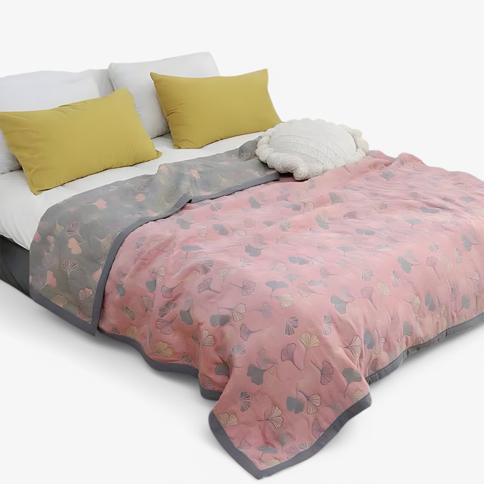 Copripiumone Reversibile in Cotone Uomo - Rosa-Grigio - Beddengoed copripiumone copripiumone reversibile cotone home & garden reversibile uomo - Concept Palermo