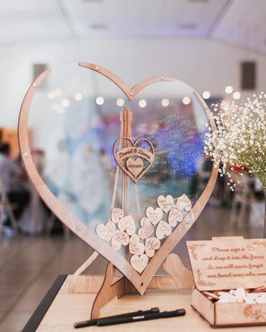 Libro degli ospiti a forma di cuore Crea ricordi - - crea cuore Decoration degli forma guestbook heart shape home & garden home decor libro libro degli ospiti wedding decor wooden heart shape - Concept Palermo