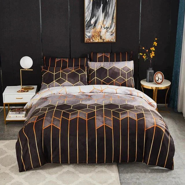 Luxe Layer - Copriletto 'Motivo geometrico' rinfrescante e traspirante Pelle - Grigio - Bedding bedsheets copriletto geometrico home & garden layer luxe luxe layer motivo pelle - Concept Palermo