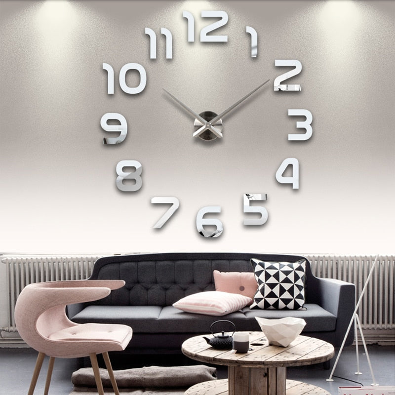 Grande orologio da parete in acrilico 3D Modern Time Display - Aggiunge un design e profondità al tuo spazio Uomo - - acrilico aggiunge design display home & garden modern orologio orologio parete wall clocks - Concept Palermo