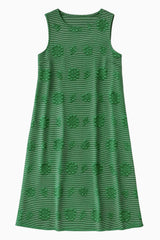 Casual dames zomerjurk met zakken, elegante lange jurk voor strand en zee