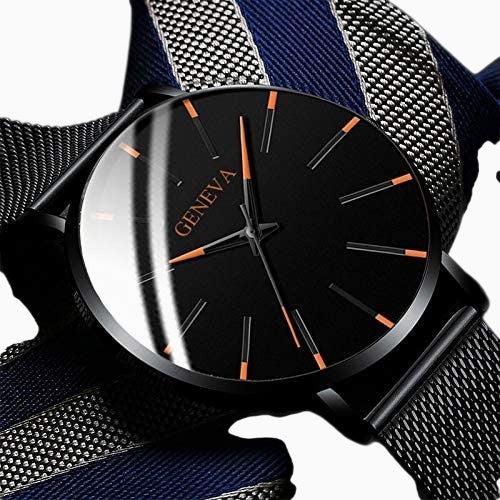 Orologio Uomo Elegante Nero Ultrasottile in Vera Pelle con Cinturino Sottile - - BFCM business new_for_google_may orologio orologio business ultrasottile uomo Watches Wristwatch - Concept Palermo