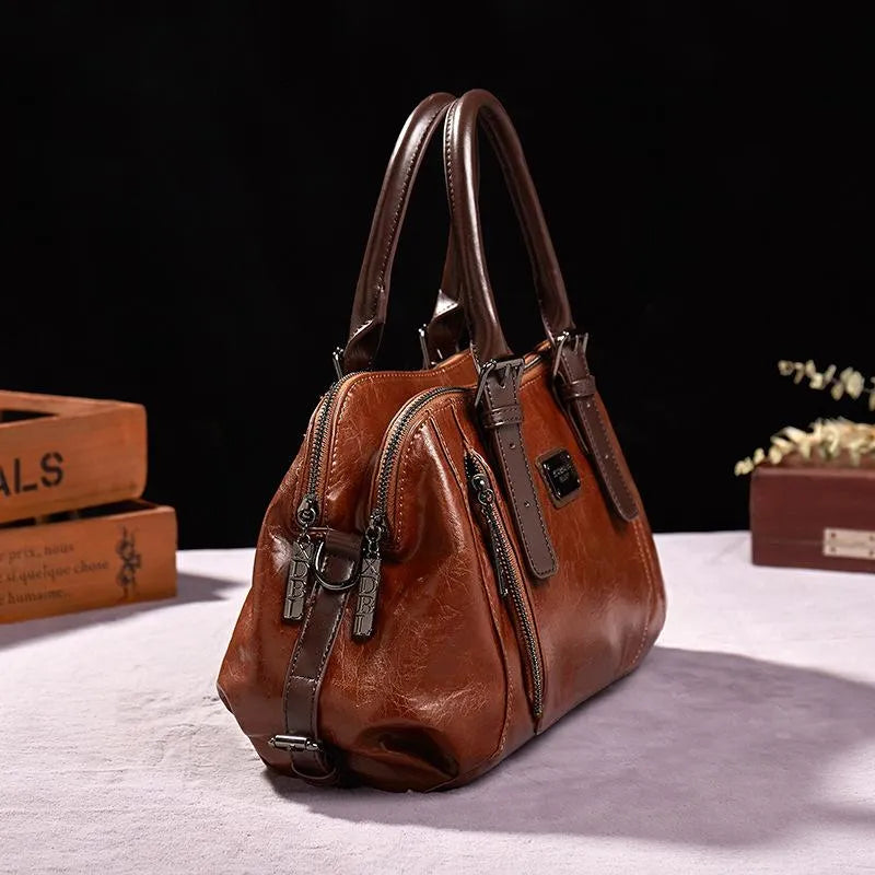 Borsa a Spalla Donna Marja in Vera Pelle Nera - Elegante e Spaziosa - - bags Best verkocht-tag borsa borsa pelle Dames donna Leren Tassen Dames marja new_for_google pelle - Concept Palermo