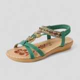 Dames lage comfortabele leren sandalen zwart - elegant en veelzijdig