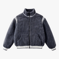 Chaqueta de invierno cálida para hombre con cuello alto roja de algodón
