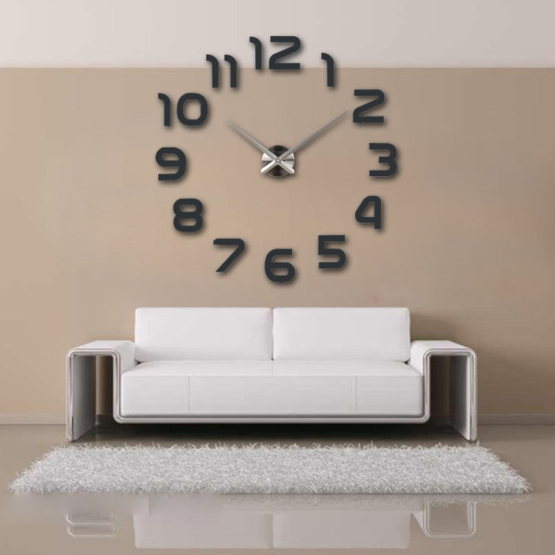 Grande orologio da parete in acrilico 3D Modern Time Display - Aggiunge un design e profondità al tuo spazio Uomo - - acrilico aggiunge design display home & garden modern orologio orologio parete wall clocks - Concept Palermo
