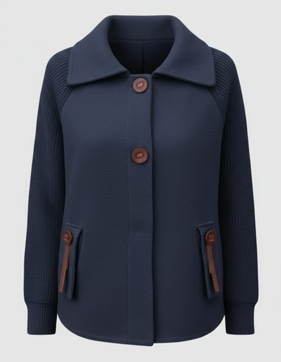 Giacca Invernale Donna Casual con Collo Alto - Blue cielo - abbigliamento esterno da donna casual collo donna giacca giacca autunno inverno giacca casual giacca collo alto giacca comoda giacca con tasche giacca donna giacca elegante giacca invernale invernale - Concept Palermo