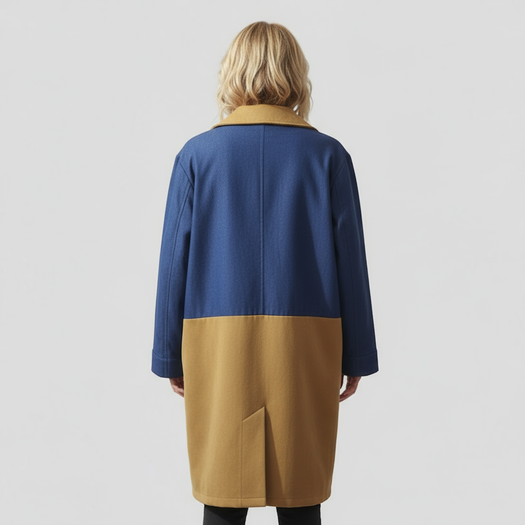 Cappotto Lungo Donna Doppio Petto Poliestere - - cappotti e giacche da donna cappotto cappotto autunno cappotto coloreblock cappotto denim cappotto donna cappotto doppio petto cappotto elegante cappotto primavera cappotto versatile donna doppio giacca a maniche lunghe giacca donna petto poliestere - Concept Palermo