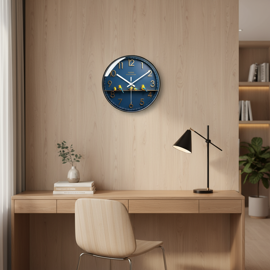 Orologio da Parete Silenzioso in Vetro Design Moderno per Soggiorno/Cucina