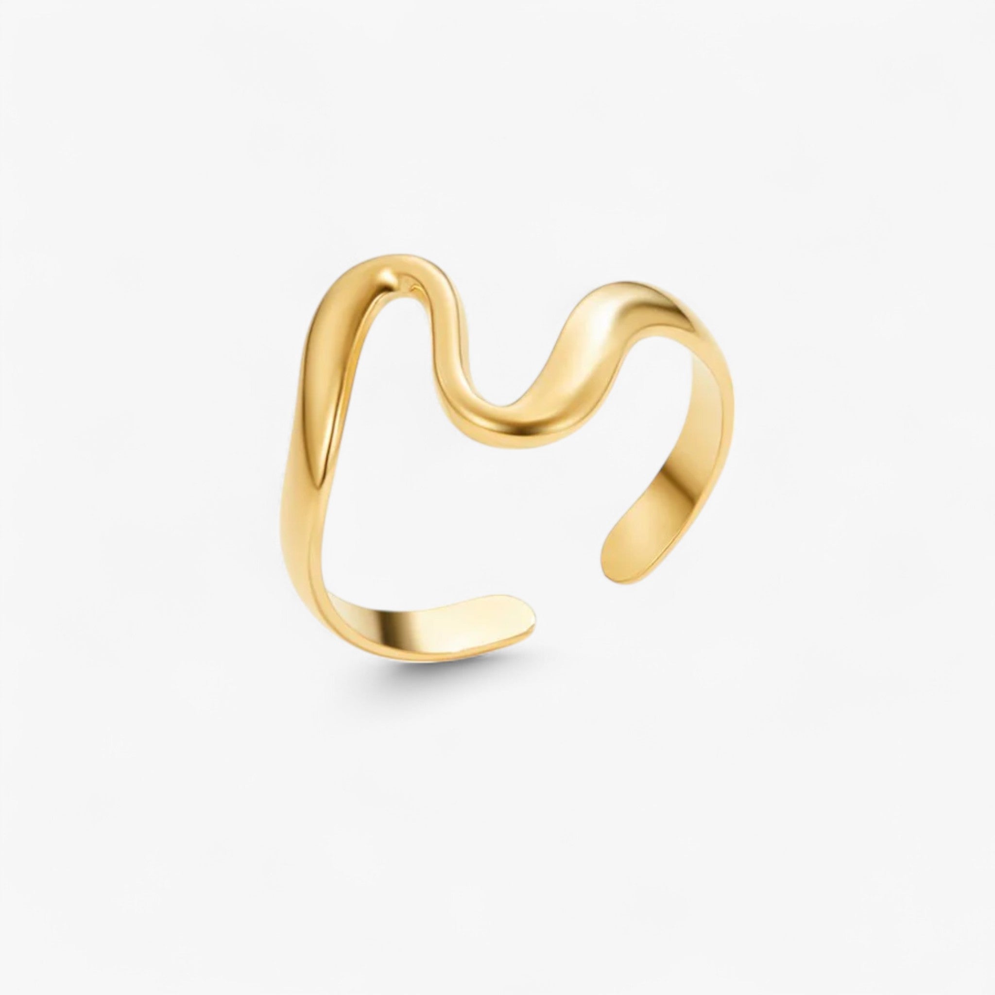 Anello Ondulato d'Oro - - anello anello ondulato EverydayEssentials gold HYPOALLERGENIC jewelry Minimal MINIMALISTIC New Arrivals ondulato Ring - Concept Palermo